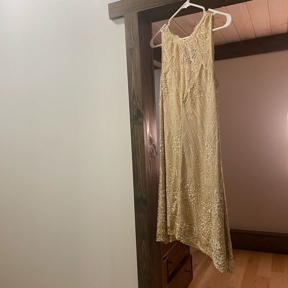 Southern Fried Chicks white and gold dress - Picture 2 of 3